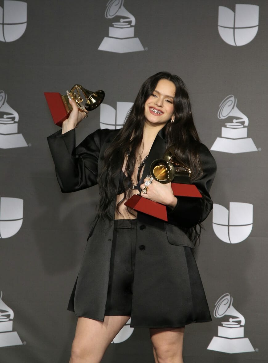 Rosalía wore custom Carolina Herrera to Latin Grammy Awards | Carolina ...